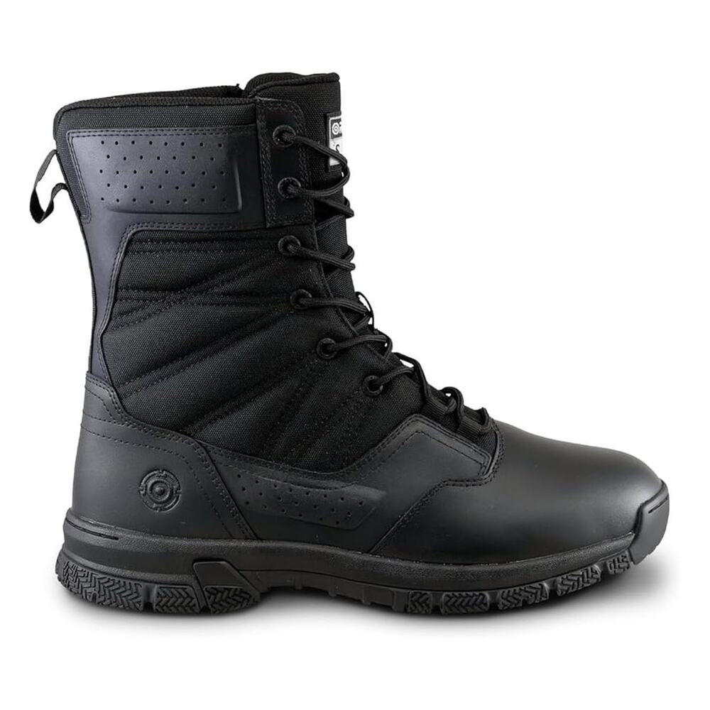 ORIGINAL SWAT UNISEX PROTEC 8" SIZE ZIP POLISHABLE TOE BOOT, BLACK, MEN 13,